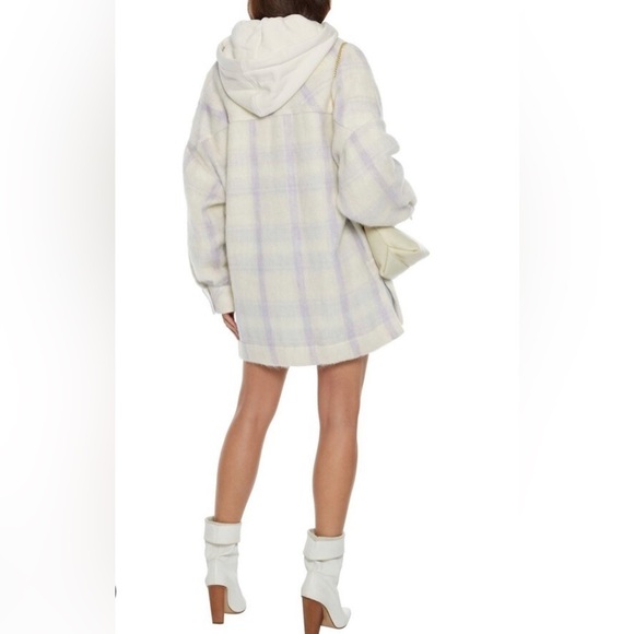 Iro Paris Banghor Checked Brushed-Felt Jacket - Off-White NWT - Picture 7 of 9